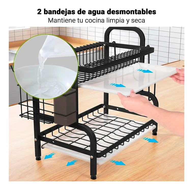 Secador Escurridor De Loza Seca Platos Organizador Cocina