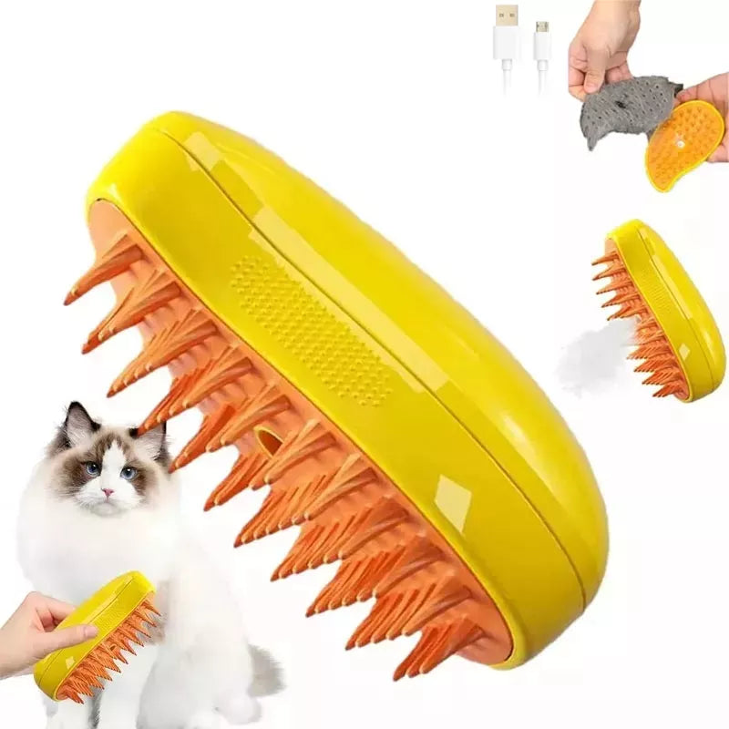 Cepillo A Vapor Automatico Perros Quita Pelos Mascotas Gatos