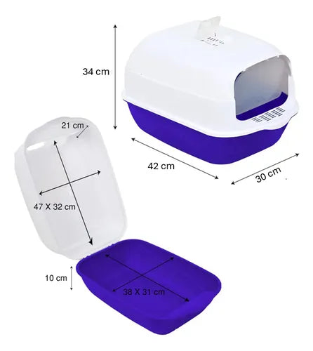 Arenero Para Gatos Cerrado Baño Sanitario Caja Arena Gato