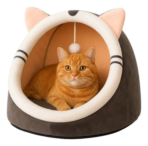 Cama Gatos Iglu Casa Camas Felpa Iglu Cueva Perros Mascotas