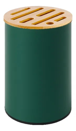Porta Cuchillos Tapa Bambu Soporte Organizador Para Cocina