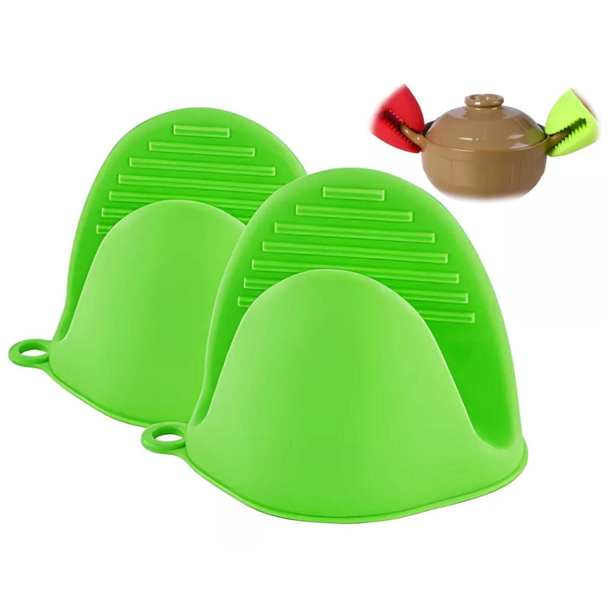 2 Guantes Para Horno Protector Guante De Silicona Cocina